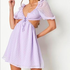 Lilac Puff Sleeve Dress